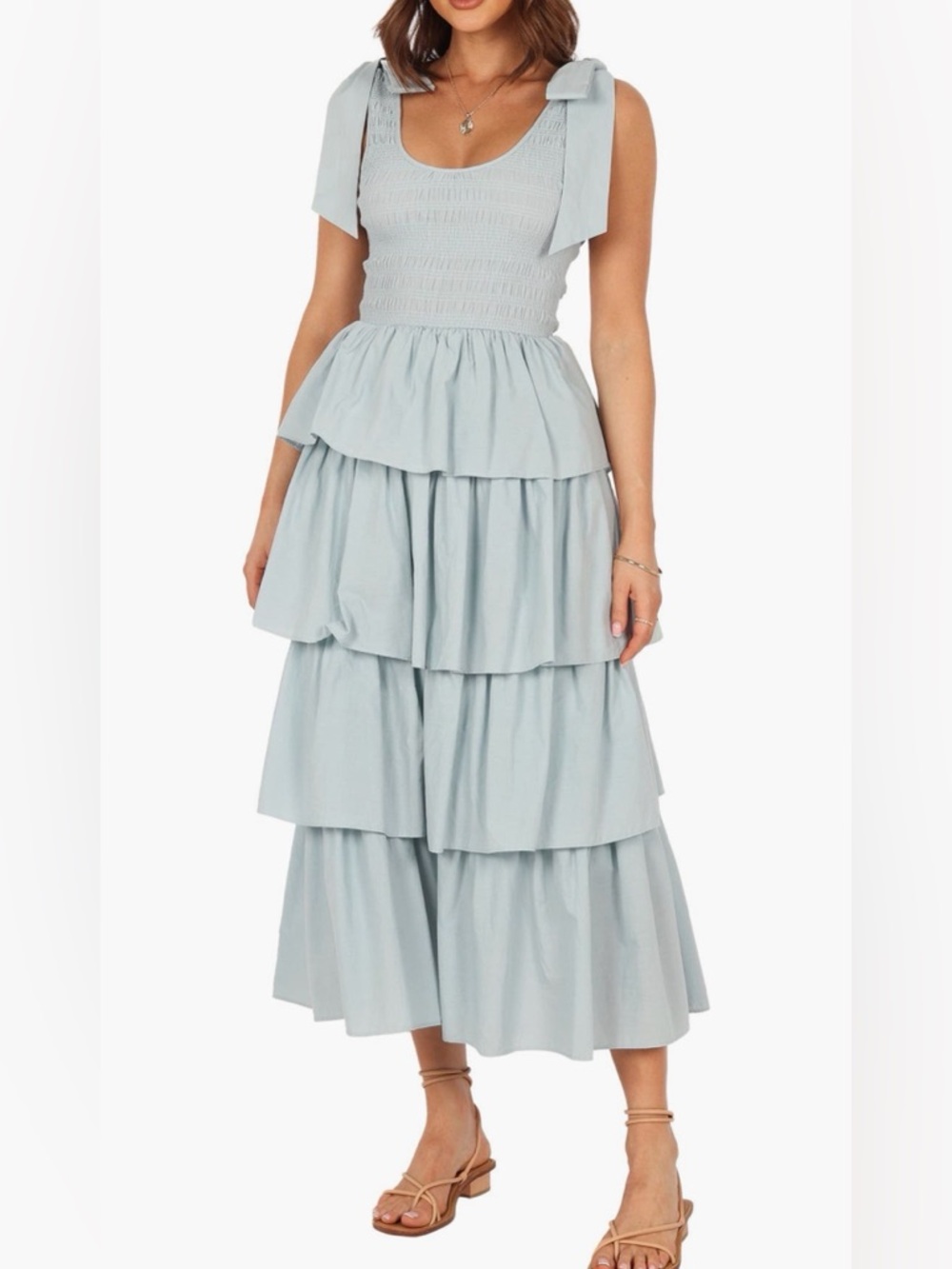NWT Raphael Tiered Ruffle Midi Sundress